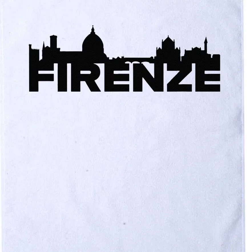 Firenze Italy Europe City Skyline Silhouette Outline Sketch Platinum Collection Golf Towel