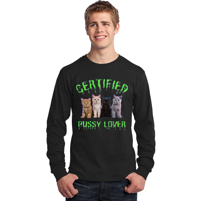 Funny Inappropriate Embarrassing Adult Humor Cat Lover Long Sleeve Shirt