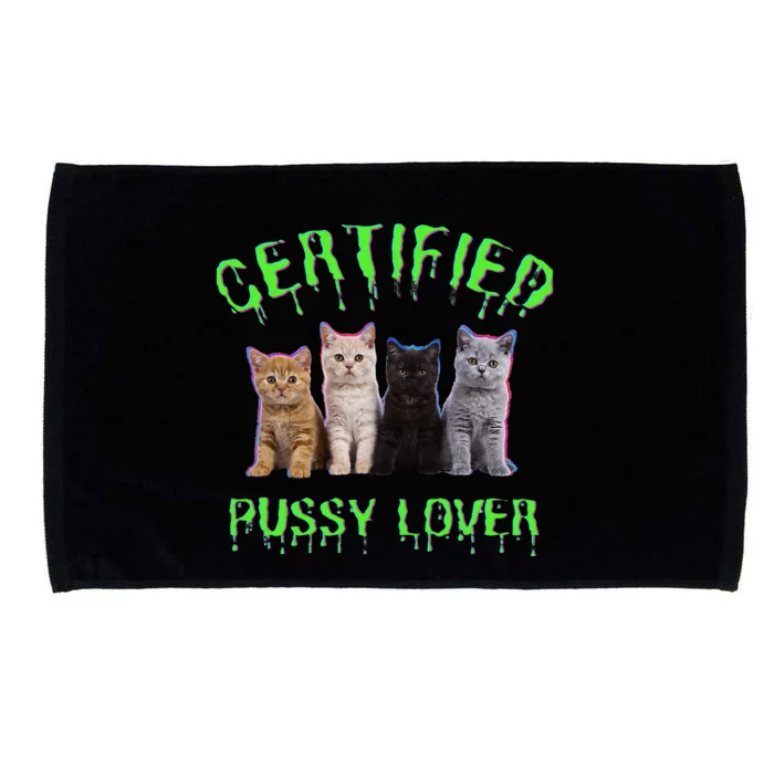 Funny Inappropriate Embarrassing Adult Humor Cat Lover Microfiber Hand Towel