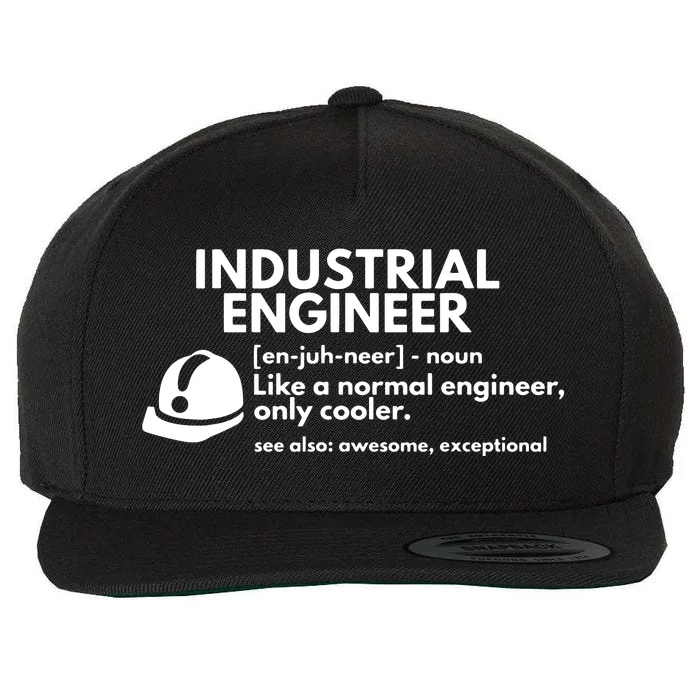 Funny Industrial Engineer Definition Engineering Gift Wool Snapback Cap