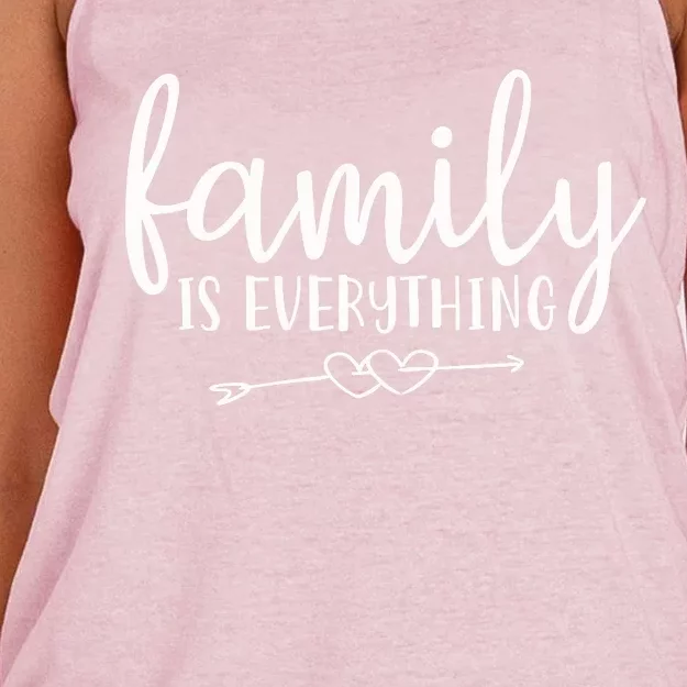 Family Is Everything Parents Home Women's Knotted Racerback Tank