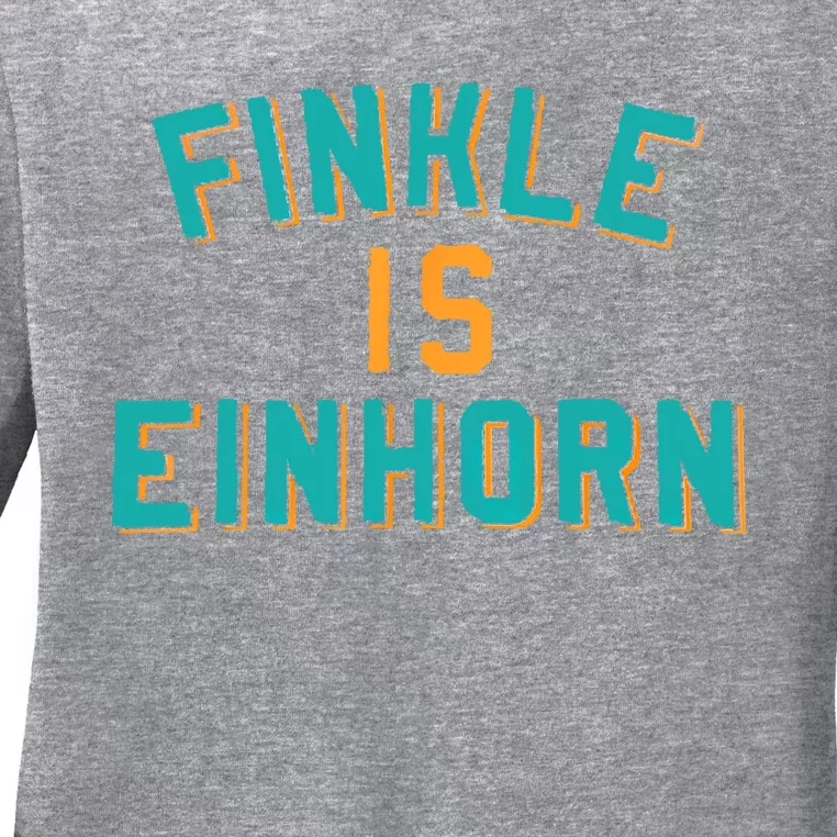 Finkle Is Einhorn Comedy Ladies Long Sleeve Shirt