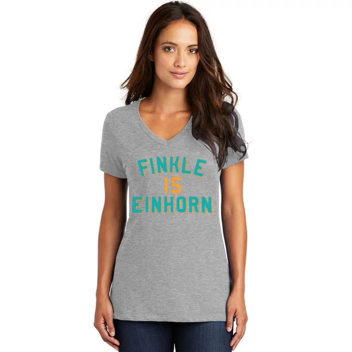 Finkle Is Einhorn Comedy Women's V-Neck T-Shirt