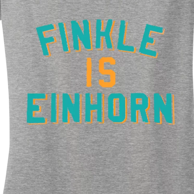 Finkle Is Einhorn Comedy Women's V-Neck T-Shirt