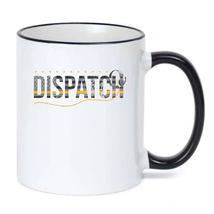 Fire I EMS I Police Or Thin Yellow Line For 911 Dispatcher Black Color Changing Mug