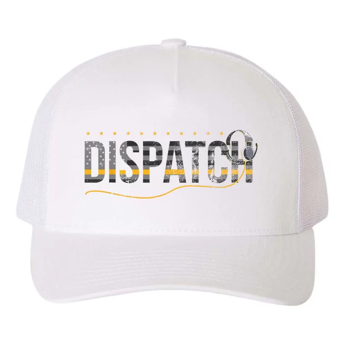 Fire I EMS I Police Or Thin Yellow Line For 911 Dispatcher Yupoong Adult 5-Panel Trucker Hat