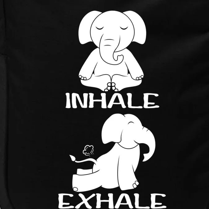 Funny Inhale Exhale Yoga Elephant Lover Save Elephant Gift Impact Tech Backpack