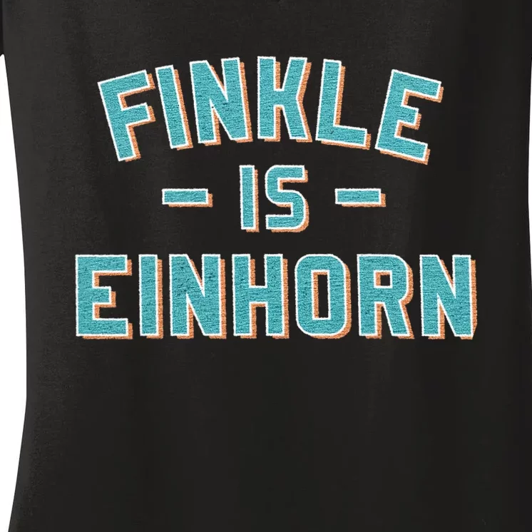 Finkle Is Einhorn Women's V-Neck T-Shirt