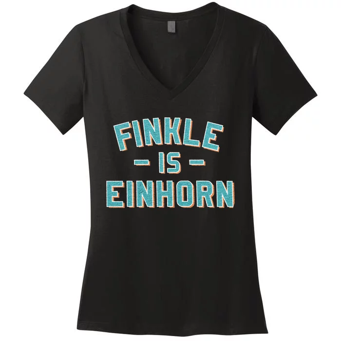 Finkle Is Einhorn Women's V-Neck T-Shirt