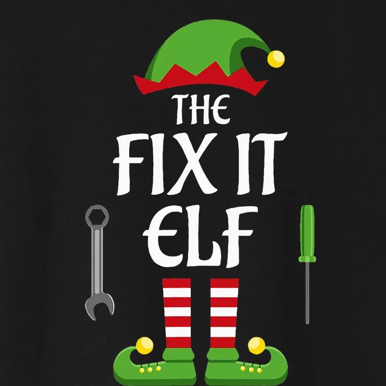 Fix It Elf Family Matching Group Christmas Women's Crop Top Tee