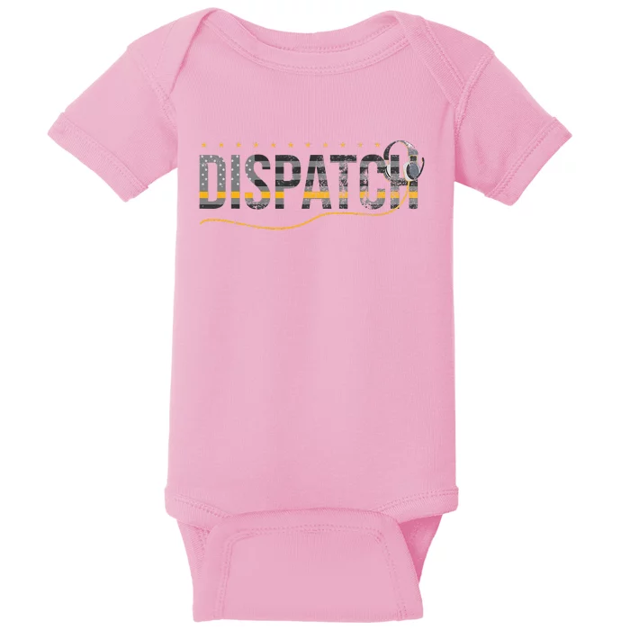 Fire I Ems I Police Or Thin Yellow Line For 911 Dispatcher Baby Bodysuit