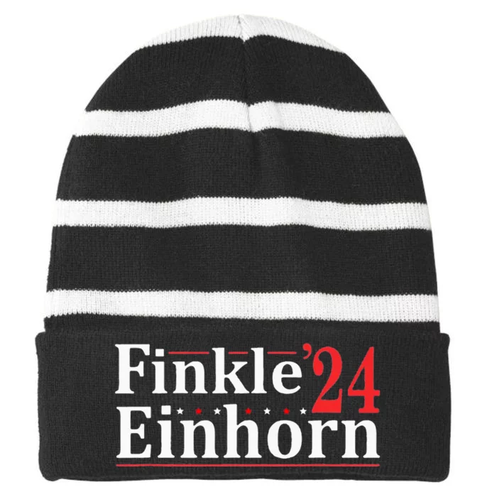 Finkle Is Einhorn 2024 Football Fans New Logo Striped Beanie with Solid Band