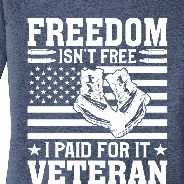 Freedom Isn´t Free I Paid For It Veteran Gift Women's Perfect Tri Tunic Long Sleeve Shirt