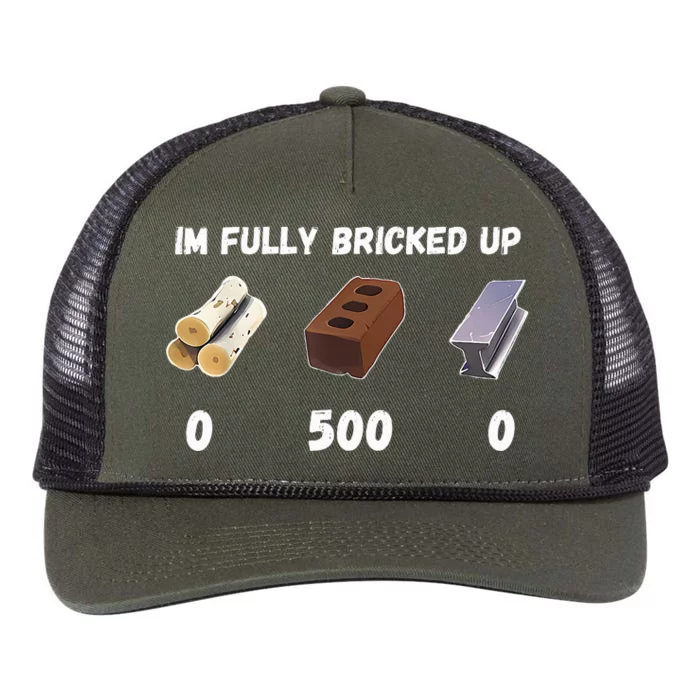 Funny Im Fully Bricked Up Retro Rope Trucker Hat Cap