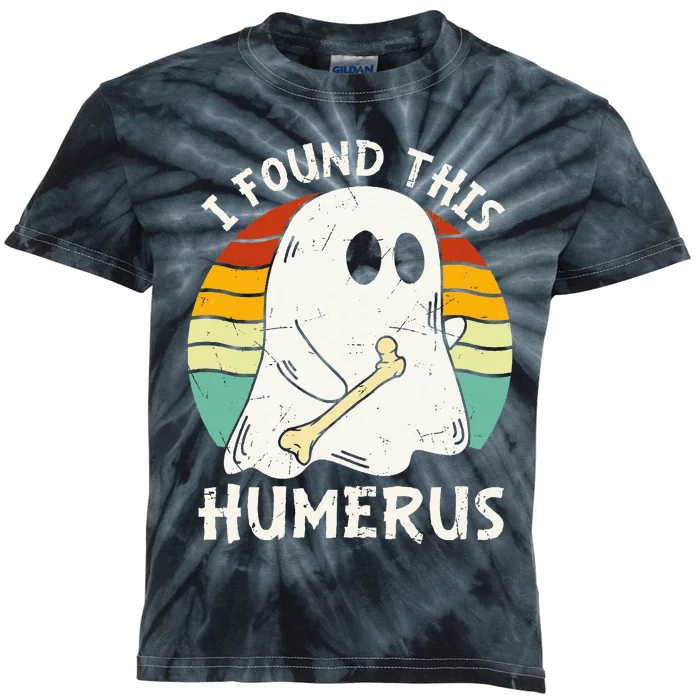 Funny I Found This Humerus Boo Ghost Halloween Costume Kids Tie-Dye T-Shirt