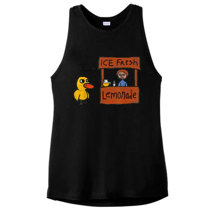 Funny Ice Fresh Lemonade Got Any Grapes? Duck Ladies Tri-Blend Wicking Tank