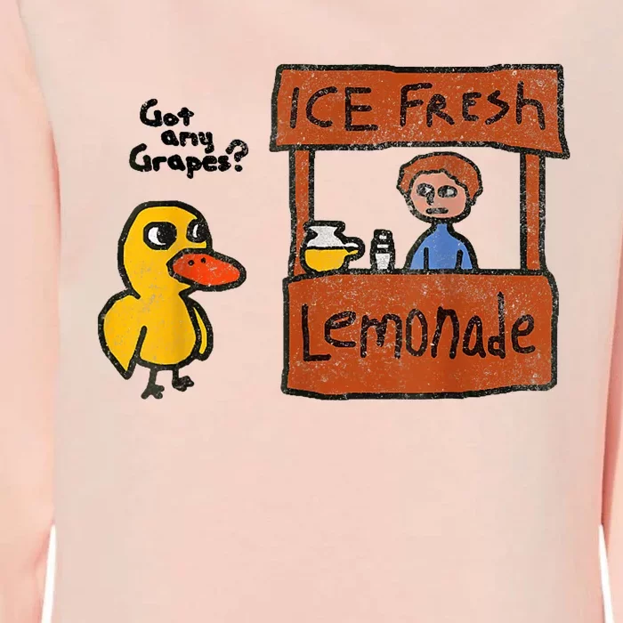 Funny Ice Fresh Lemonade Got Any Grapes? Duck Womens California Wash Sweatshirt