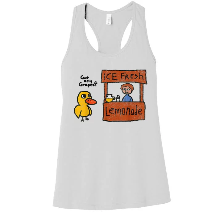 Funny Ice Fresh Lemonade Got Any Grapes? Duck Women's Racerback Tank