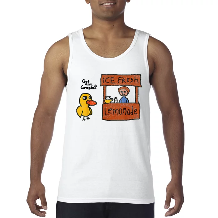 Funny Ice Fresh Lemonade Got Any Grapes? Duck Tank Top