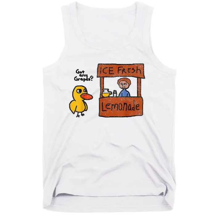 Funny Ice Fresh Lemonade Got Any Grapes? Duck Tank Top