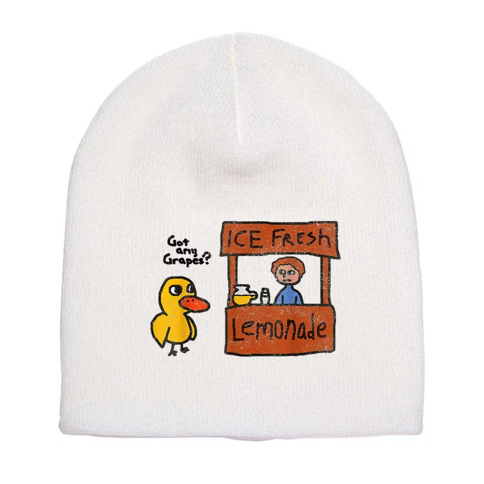 Funny Ice Fresh Lemonade Got Any Grapes? Duck Short Acrylic Beanie