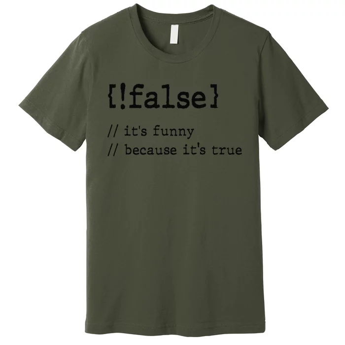 False ItS Funny Because ItS True Computer Programming Premium T-Shirt