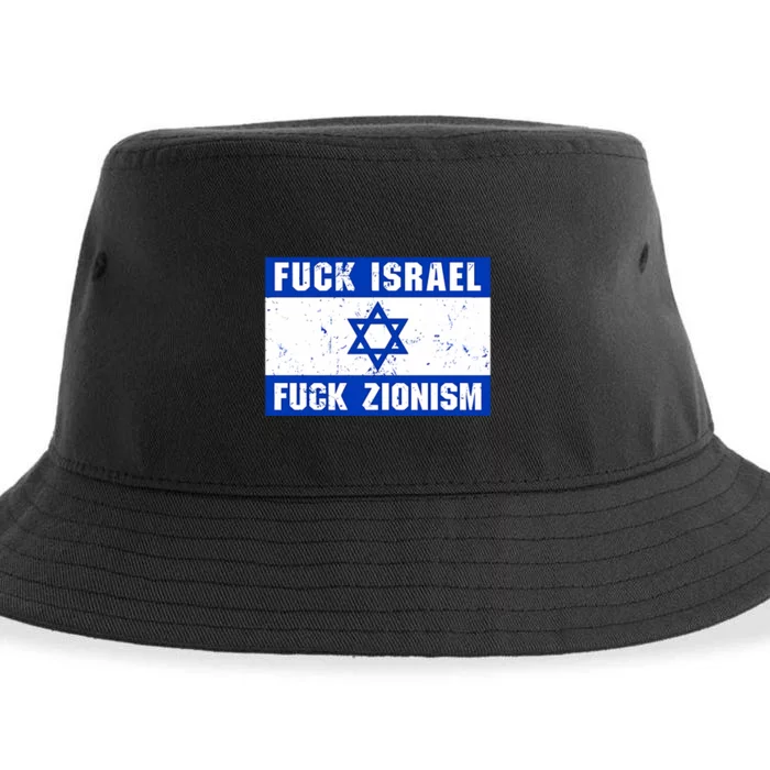 Fuck Israel Fuck Zionism Sustainable Bucket Hat