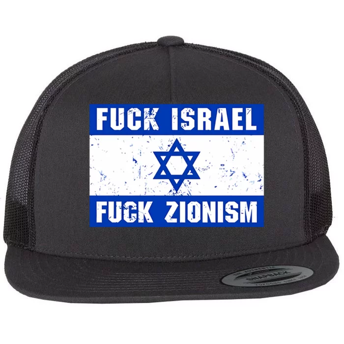 Fuck Israel Fuck Zionism Flat Bill Trucker Hat