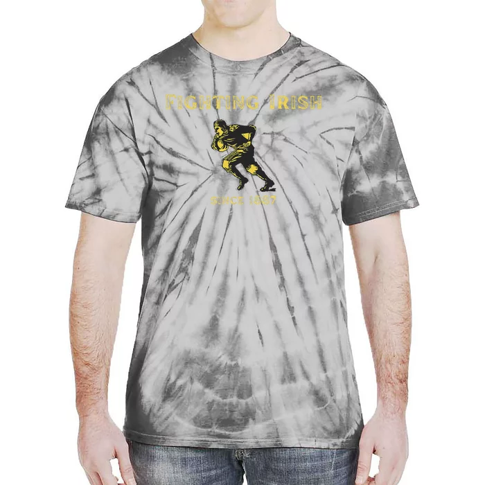 Fighting Irish Football Classic Design Tie-Dye T-Shirt