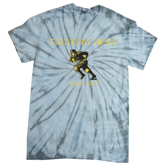 Fighting Irish Football Classic Design Tie-Dye T-Shirt