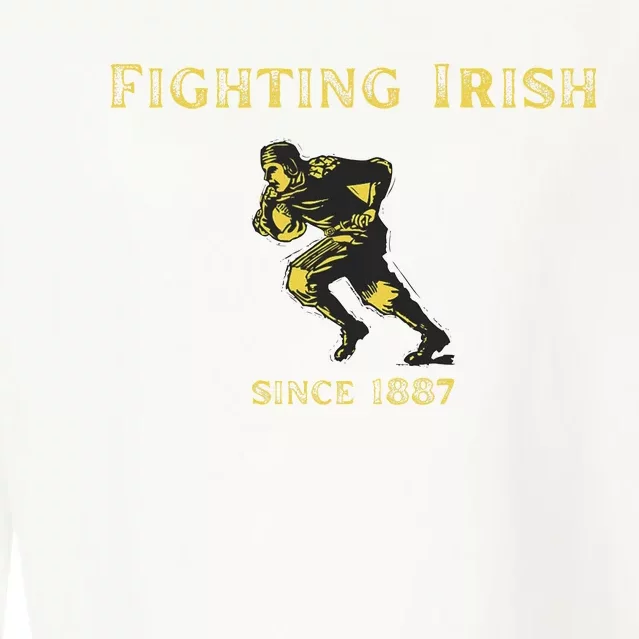 Fighting Irish Football Classic Design Cropped Pullover Crew