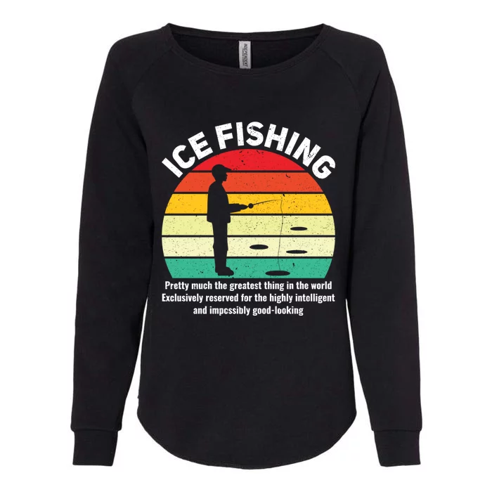 Funny Ice Fishing Definition Fisher Ice Fishing Cute Gift Womens California Wash Sweatshirt