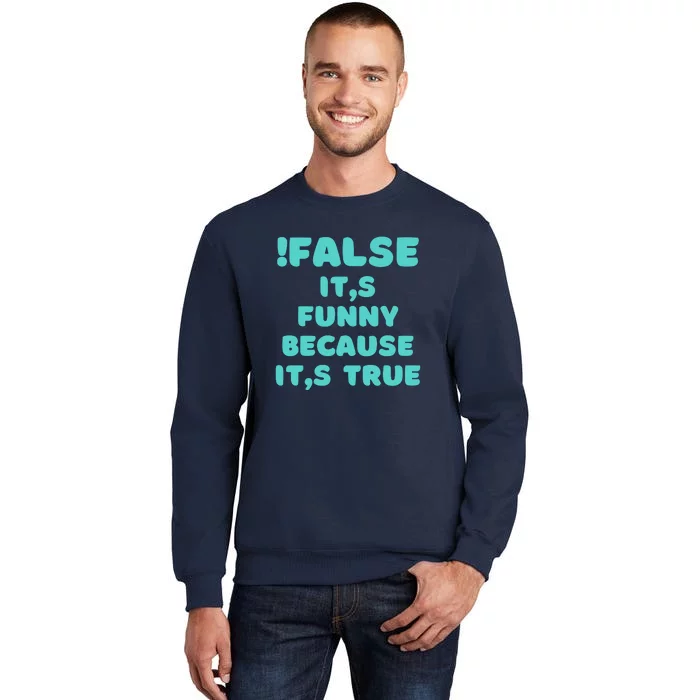 False ItS Funny Because ItS True Sweatshirt