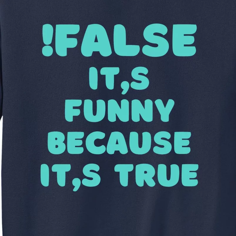 False ItS Funny Because ItS True Sweatshirt