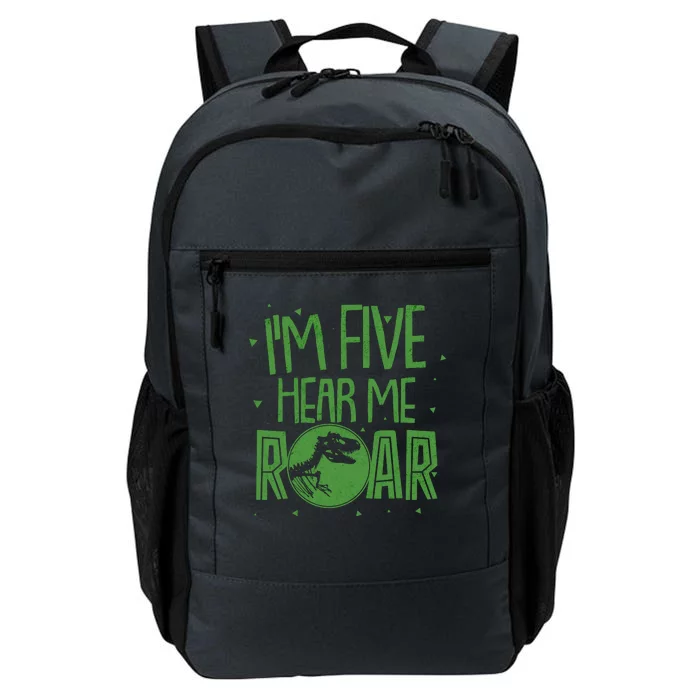 Funny I'm Five Hear Me Roar Birthday Daily Commute Backpack