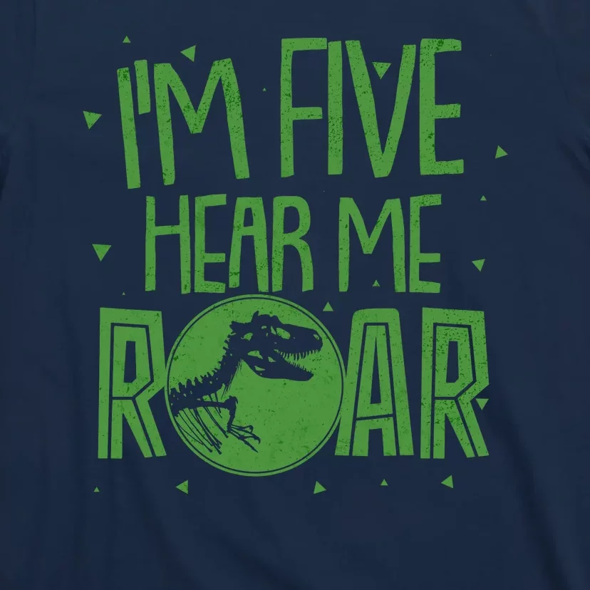 Funny I'm Five Hear Me Roar Birthday T-Shirt