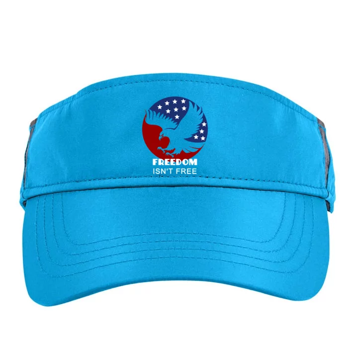 Freedom Isn't Free Patriotic Eagle Gift Adult Drive Performance Visor