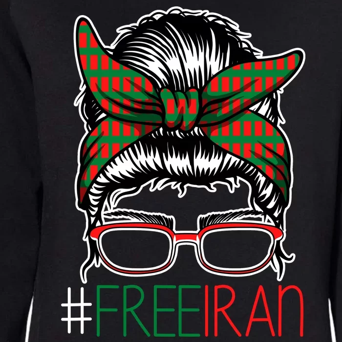 Free Iran Female Bun Women's Rights Womens California Wash Sweatshirt