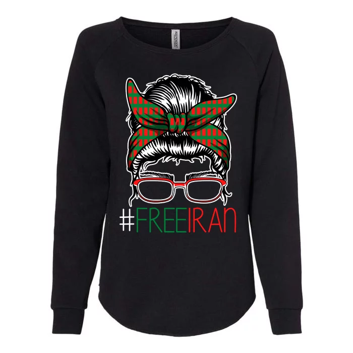 Free Iran Female Bun Women's Rights Womens California Wash Sweatshirt