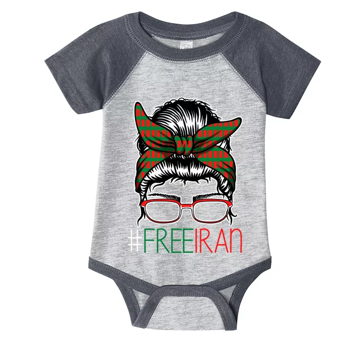 Free Iran Female Bun Women's Rights Infant Baby Jersey Bodysuit