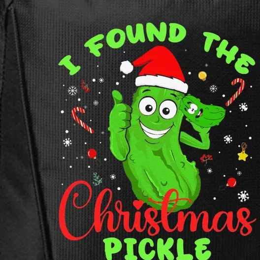 Funny I Found The Christmas Pickle Funny Xmas Party Gift City Backpack