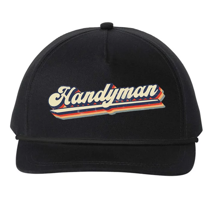 Funny I Fix Things & Handyman Snapback Five-Panel Rope Hat