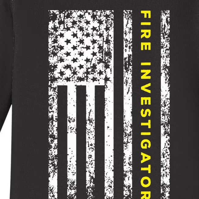 Fire Investigator Baby Long Sleeve Bodysuit