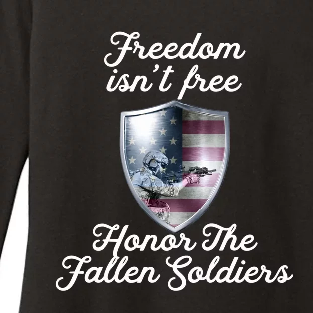 Freedom Isn't Free Honor The Fallen Soldiers Veterans Day Gift Womens CVC Long Sleeve Shirt