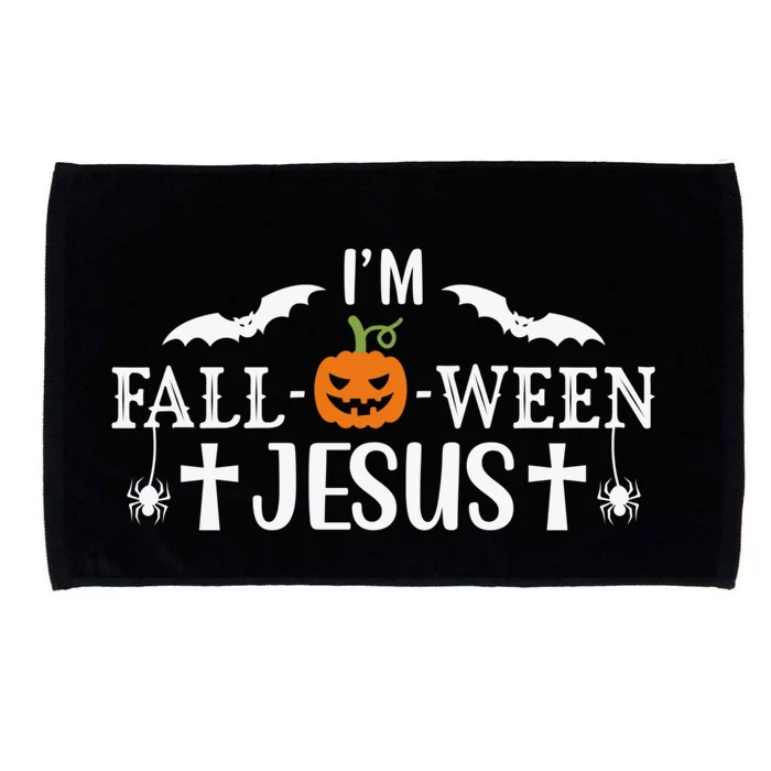 Funny IM Falloween Jesus Halloween Fall Pumpkin Christian Gift Microfiber Hand Towel