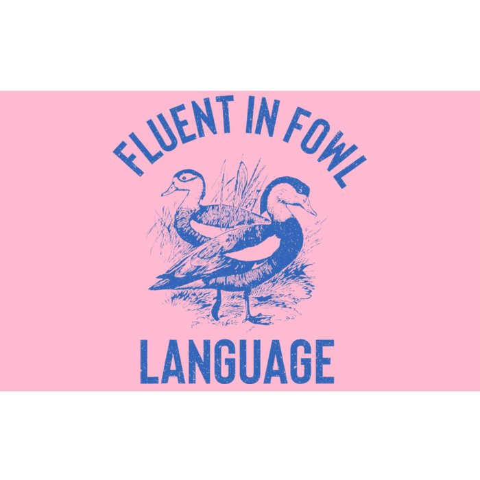 Fluent In Fowl Language Funny Swearing Cursing Ducks Joke Bumper Sticker