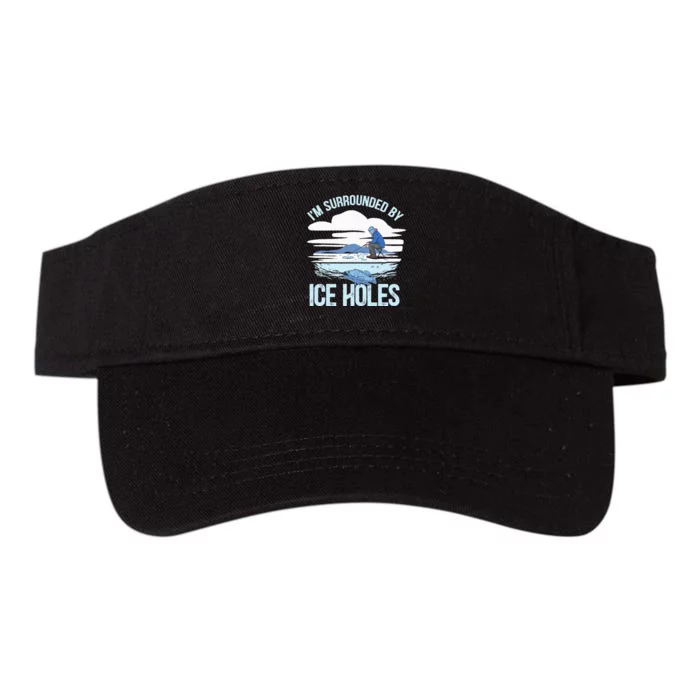 Funny Ice Fishing Gift For  Snow Holes Fisher Valucap Bio-Washed Visor