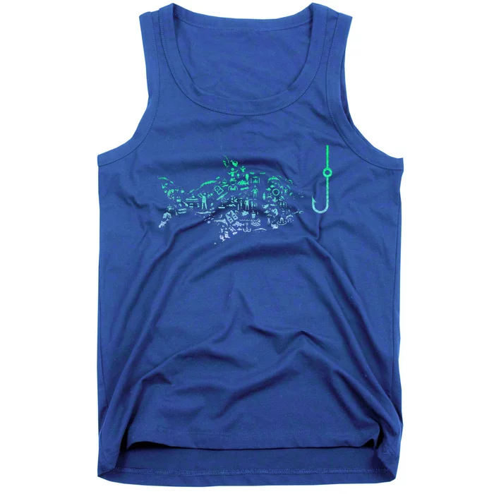 Fishing Icon For Fisherman Fish Hook Tank Top