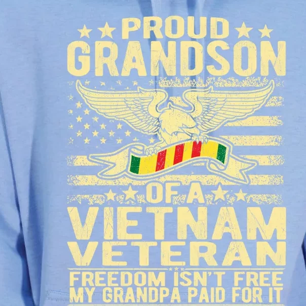 Freedom Isnt Free Proud Grandson Of A Vietnam Veteran Gift Unisex Surf Hoodie