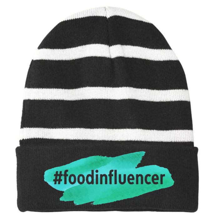 Food Influencer For Novelty Gifts Striped Beanie with Solid Band